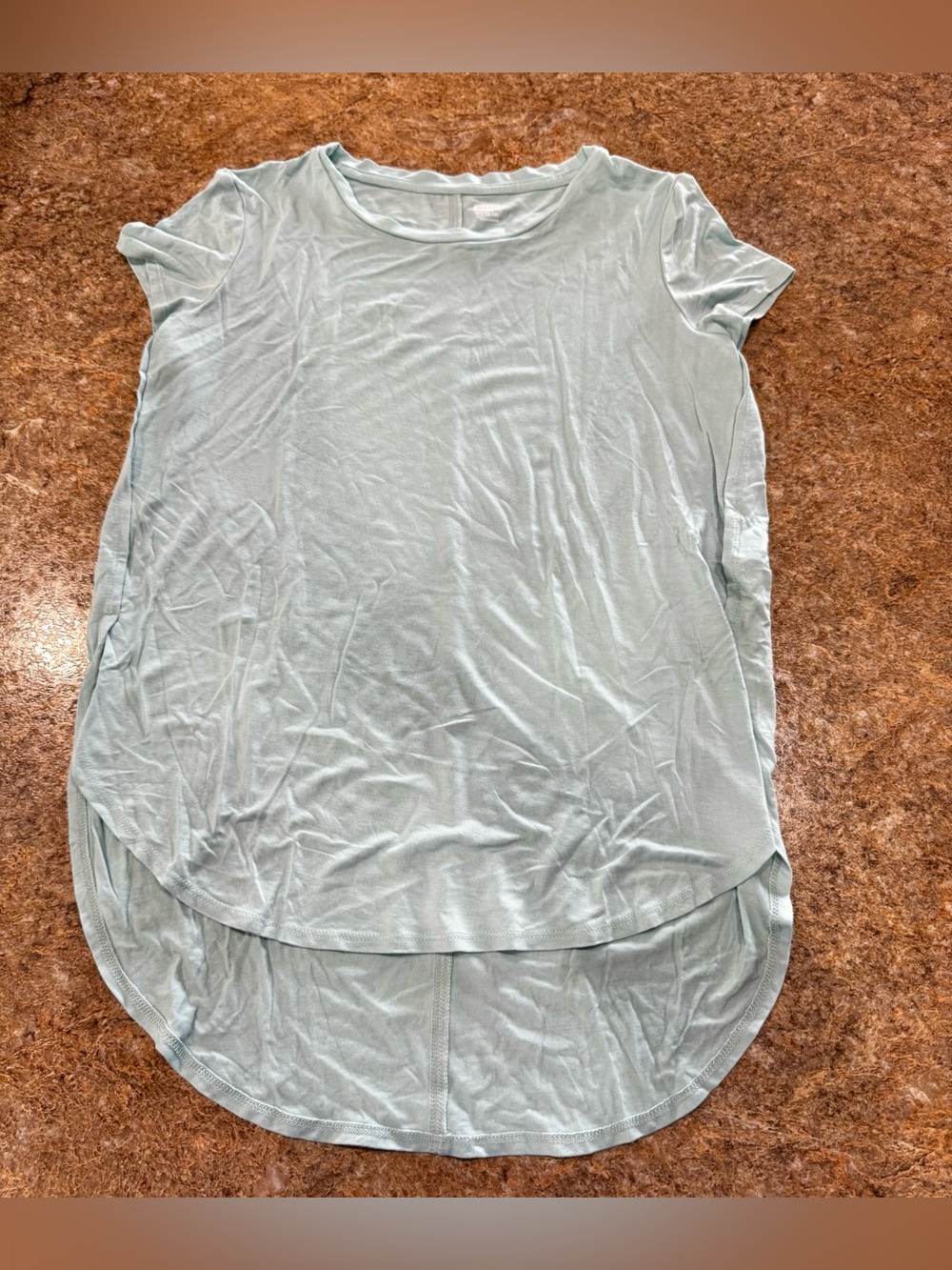 Girls Old Navy Mint Green High Low Tunic Top Size L 10-12 Soft Stretch